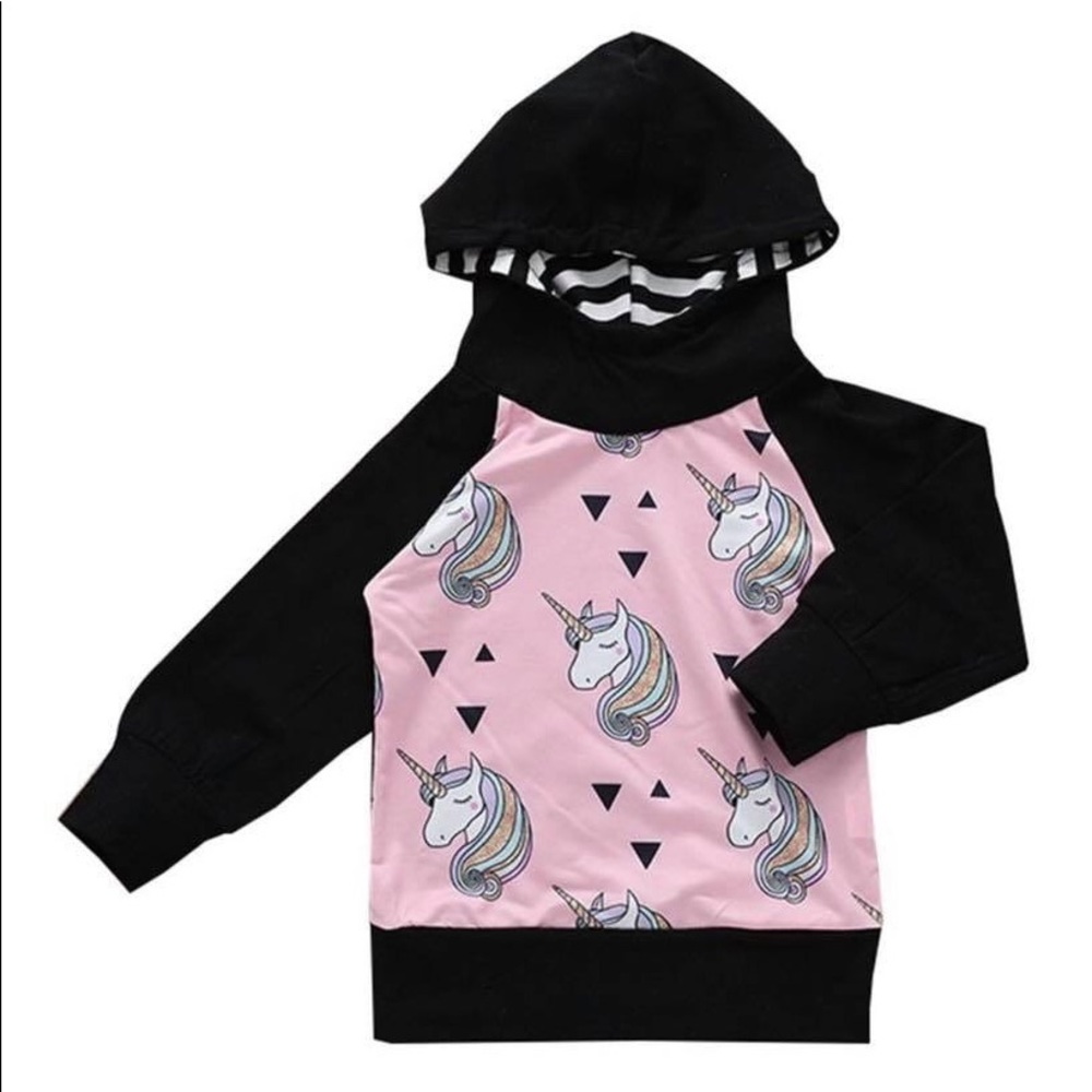 Girls Unicorn hooded shirt
